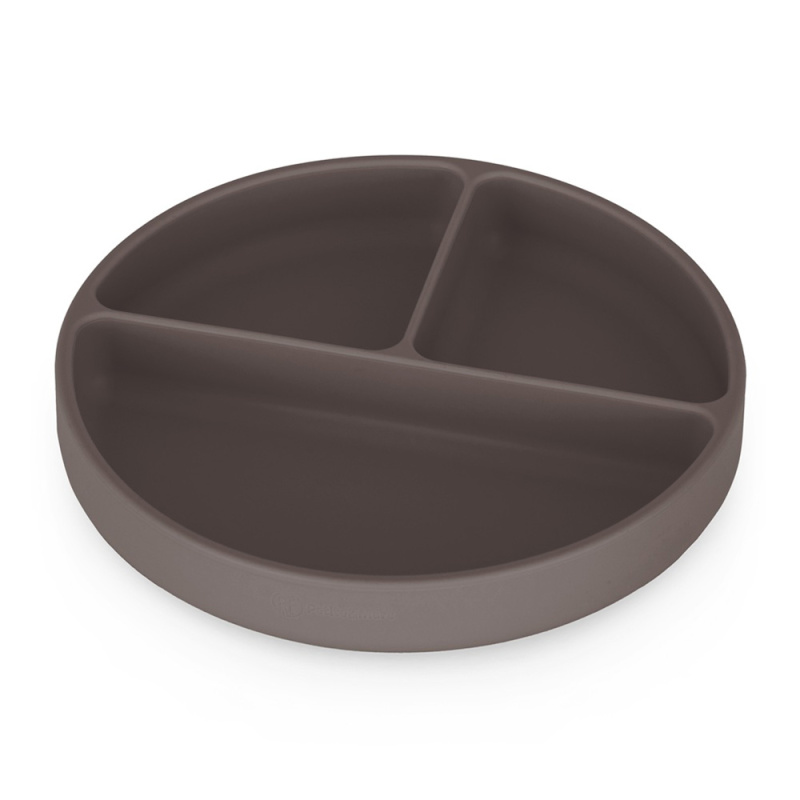 Petite&Mars Take&Match 6m+ dělený talíř kulatý Bitter Cocoa 1 ks