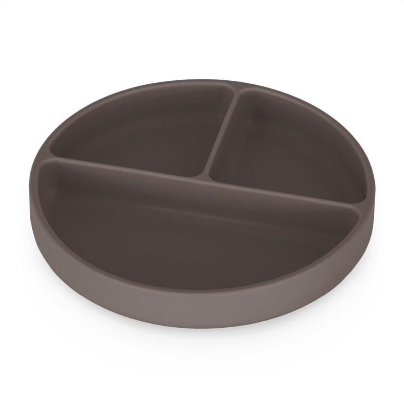 Petite&Mars Take&Match 6m+ dělený talíř kulatý Bitter Cocoa 1 ks