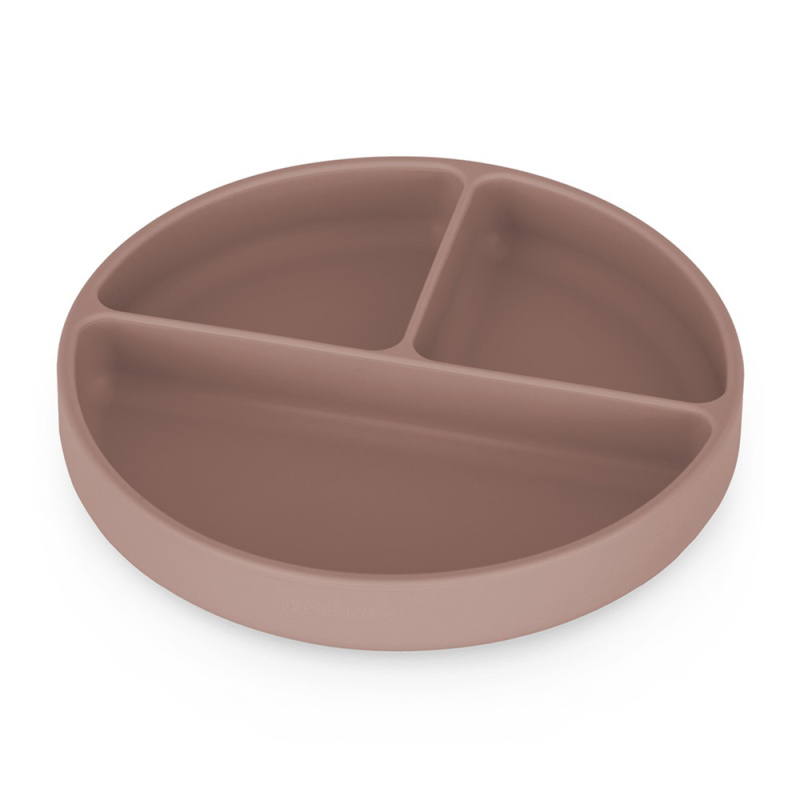Petite&Mars Take&Match 6m+ dělený talíř kulatý Velvet Latte 1 ks