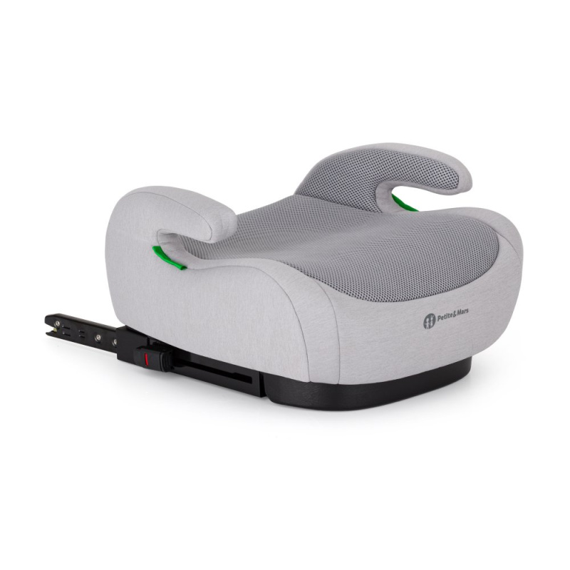 Petite&Mars Podsedák Optimus Pro i-Size Air Gentle Grey 125 - 150 cm (22-36 kg)
