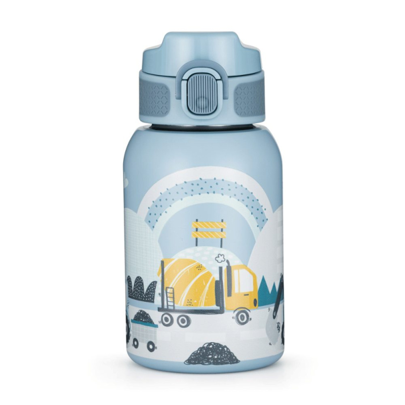 Petite&Mars nerezová termoláhev se slámkou 350 ml work zone 12m+