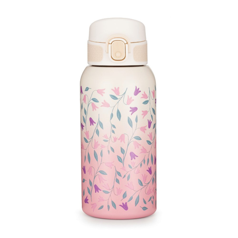 PETITE&MARS Láhev nerezová termo s náustkem 500 ml 36m+ - Delicate Flowers