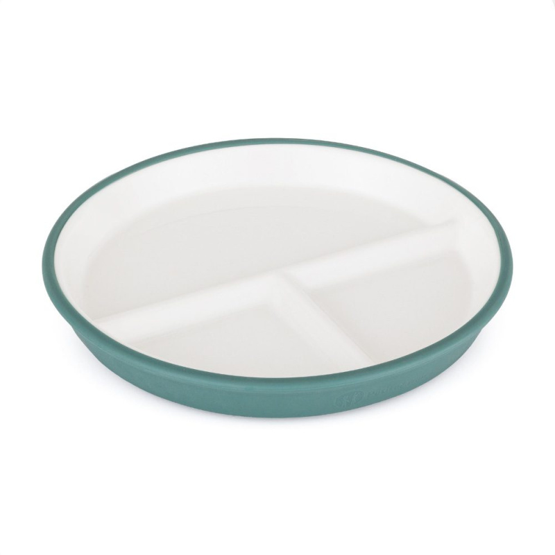 PETITE&MARS Talíř keramický se silikonovým obalem - Misty Green