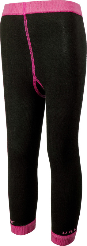 Trepon Dětské bambusové legíny UNUO černé s fuchsiovou (Bamboo leggings) Velikost ponožky, punčocháče, legíny EU: 122/128