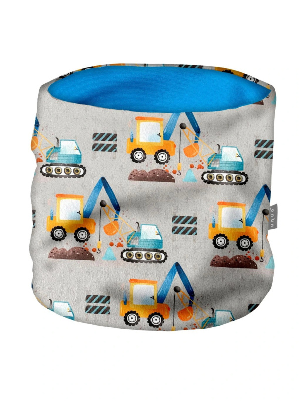 Dětský fleecový nákrčník UNUO Basic, Bagry Velikost: DĚTSKÁ