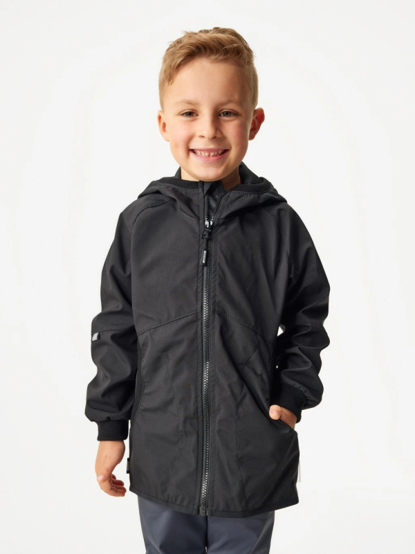 Dětská softshellová bunda UNUO bez zateplení Street, Černá Velikost: 122/128