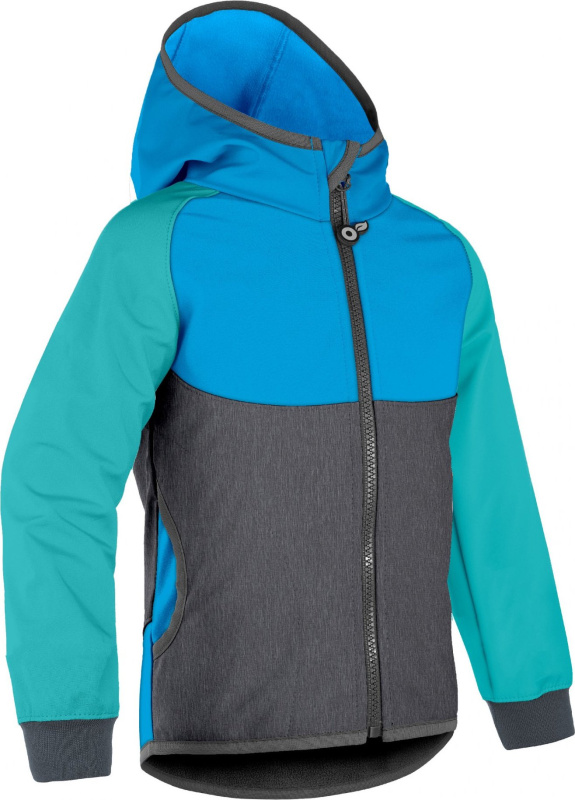 Dětská softshellová bunda UNUO s fleecem Basic, Multicolor Tyrkysová Velikost: 140/146