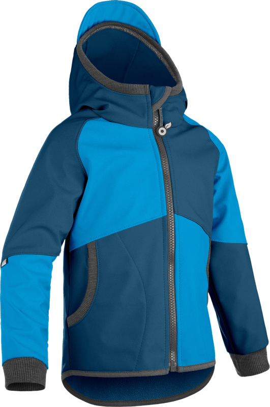 Dětská softshellová bunda UNUO s fleecem Street, Kobaltová, Tyrkysová Velikost: 104/110