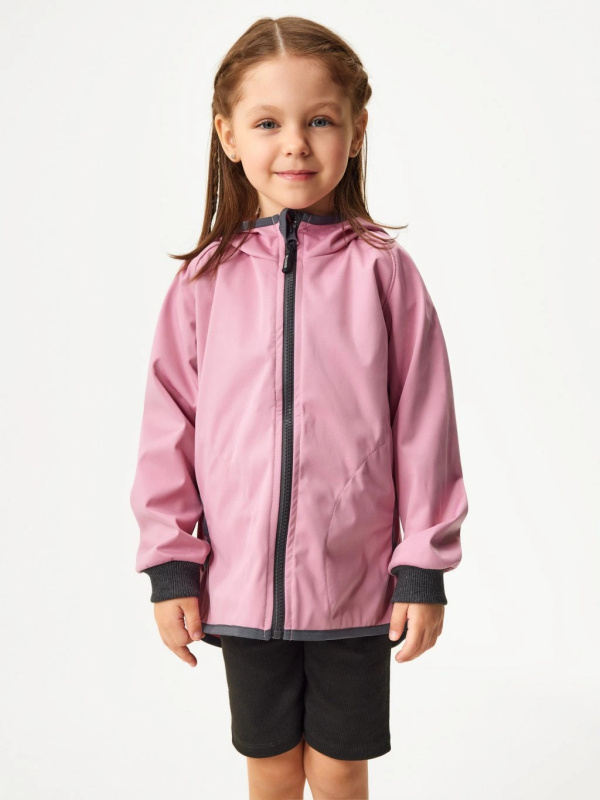 Dětská softshellová bunda UNUO bez zateplení pružná Basic, Starorůžová Velikost: 110/116