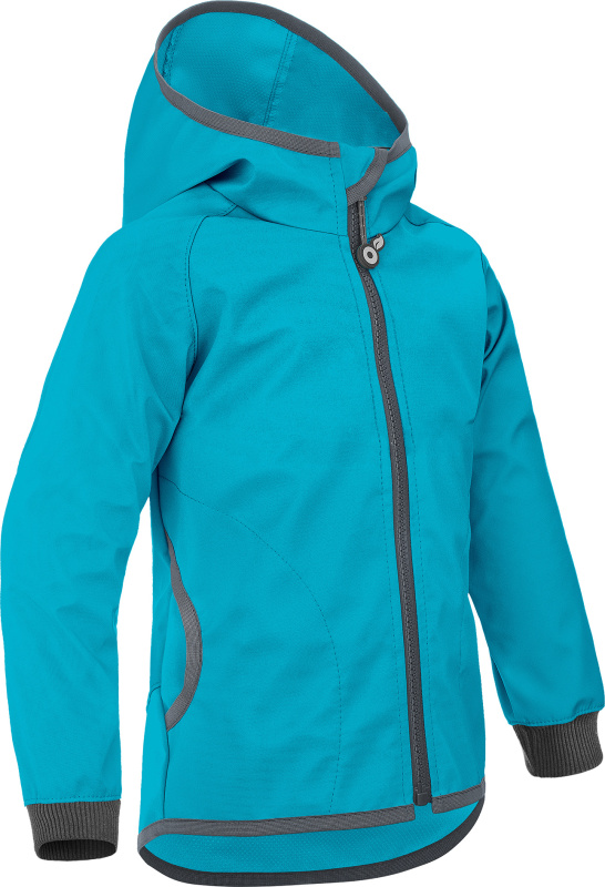 Dětská softshellová bunda UNUO bez zateplení pružná Basic, Smaragdová Velikost: 98/104