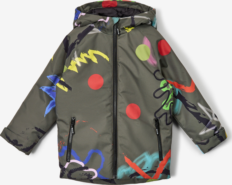 Dětská zimní bunda UNUO Polar, Khaki, Fantazie Velikost: 140/146