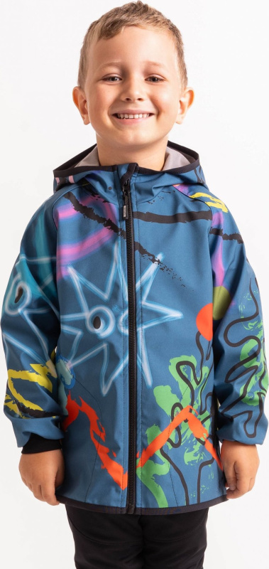 Dětská softshellová bunda UNUO s fleecem Basic, Kobaltová, Fantazie Velikost: 140/146