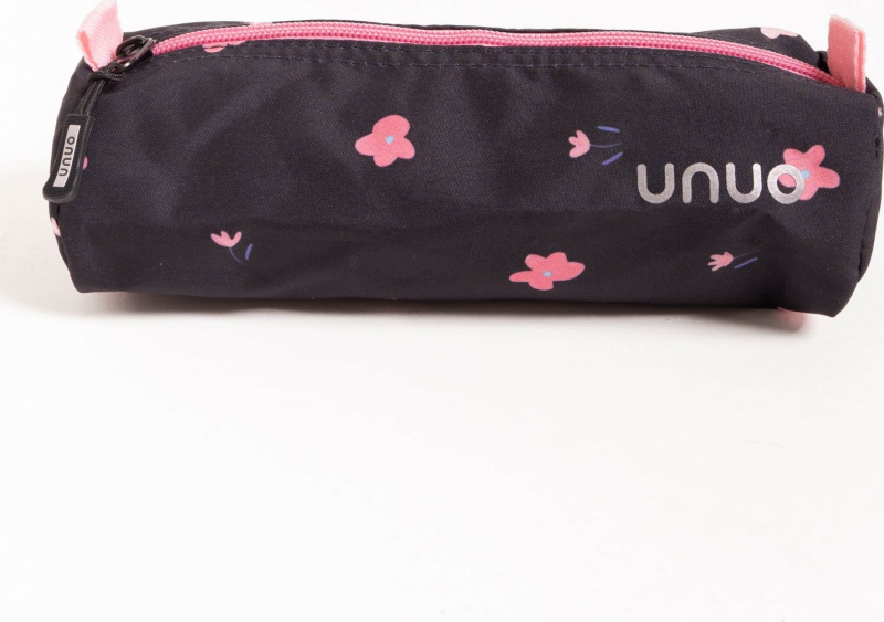 Unuo Dětský penál UNUO, černý, Květiny Velikost: UNI