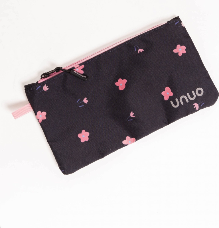 Unuo Dětská taštička UNUO, černá, květiny Velikost: UNI