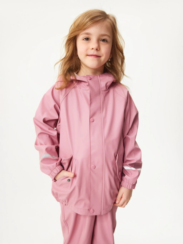 Nepromokavá bunda s fleecem, Starorůžová - vel. 92/98