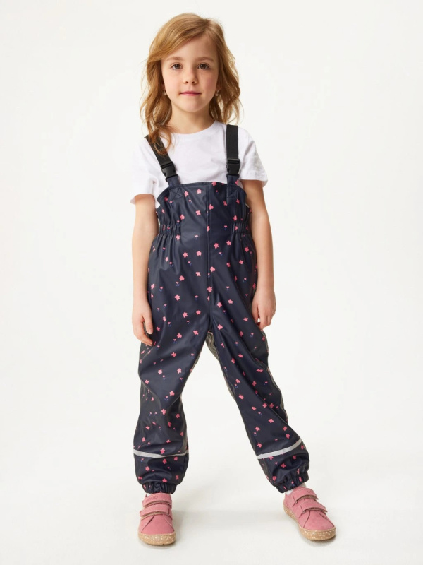 Nepromokavé kalhoty s fleecem, Květiny - vel. 104/110