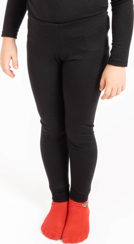 Dětské merino legíny UNUO Černá Velikost: 110/116