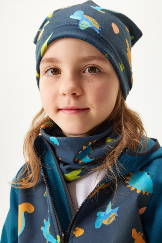 Nákrčník z fleecu Basic, Dinosauři