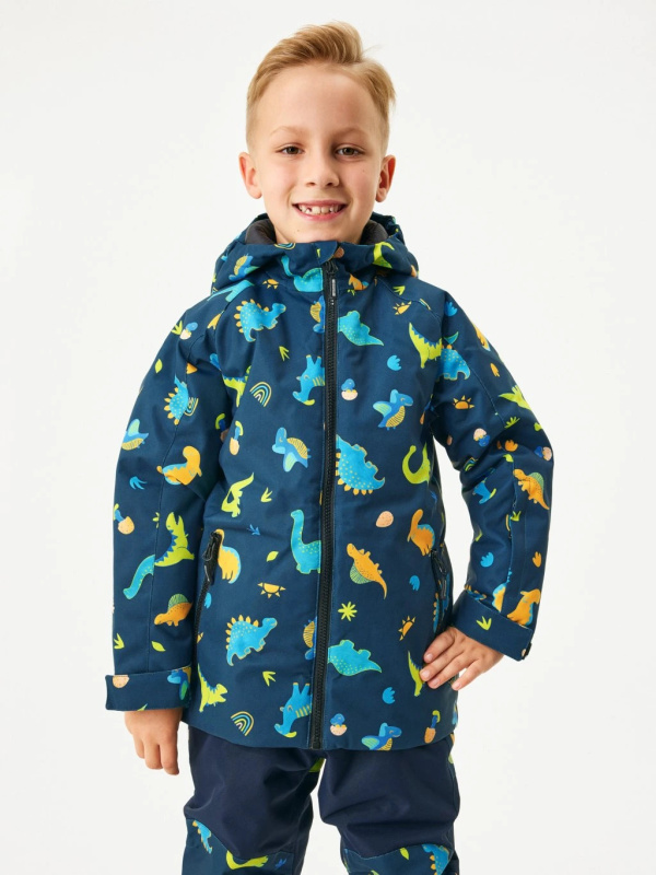 Dětská zimní bunda UNUO Polar, Dinosauři Velikost: 98/104