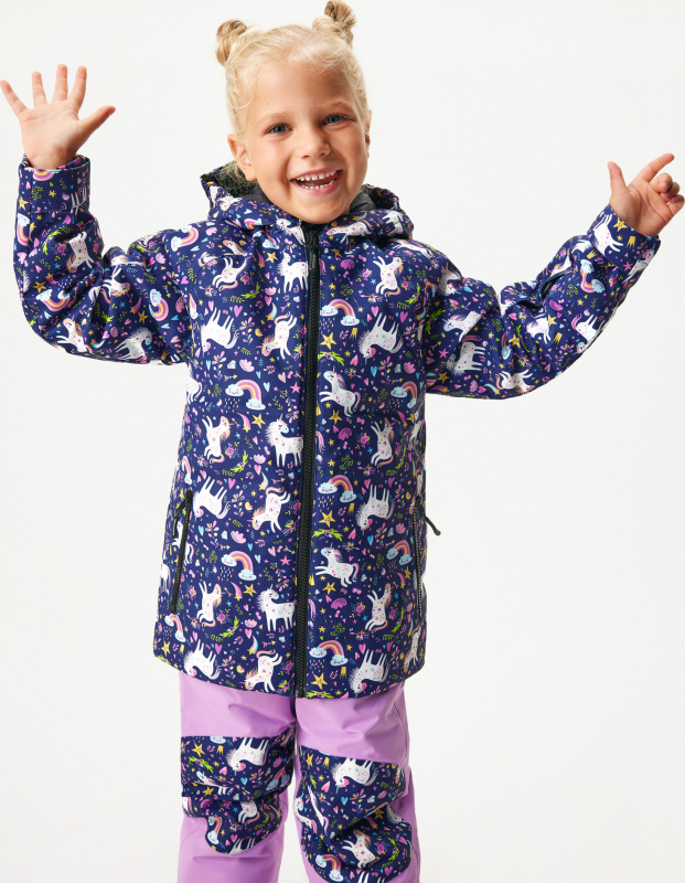 Dětská zimní bunda UNUO Polar, Jednorožci Velikost: 122/128