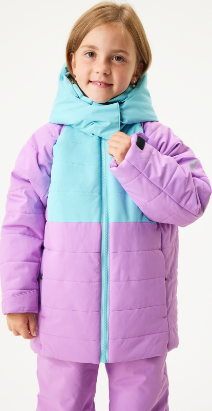 Dětská zimní bunda UNUO Ski, Lila Velikost: 122/128
