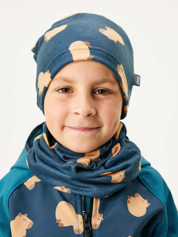 Čepice fleecová Basic, Kapybary - vel. M ( 49-52 cm )