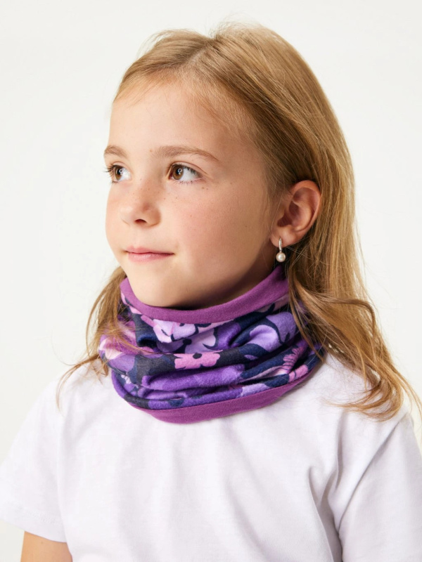 Nákrčník z fleecu Basic, Kytky