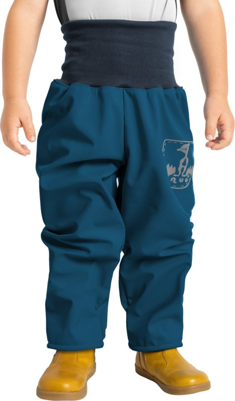 Batolecí softshellové kalhoty bez zateplení Basic, Kobaltová - vel. 86/92