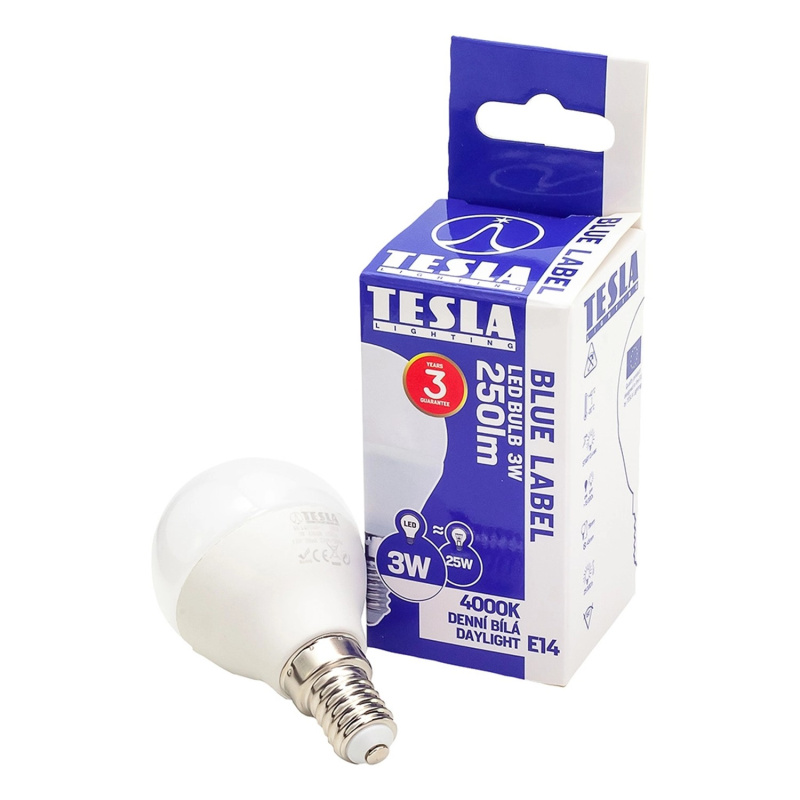 LED žárovka miniglobe Bulb 3W E14 4000K