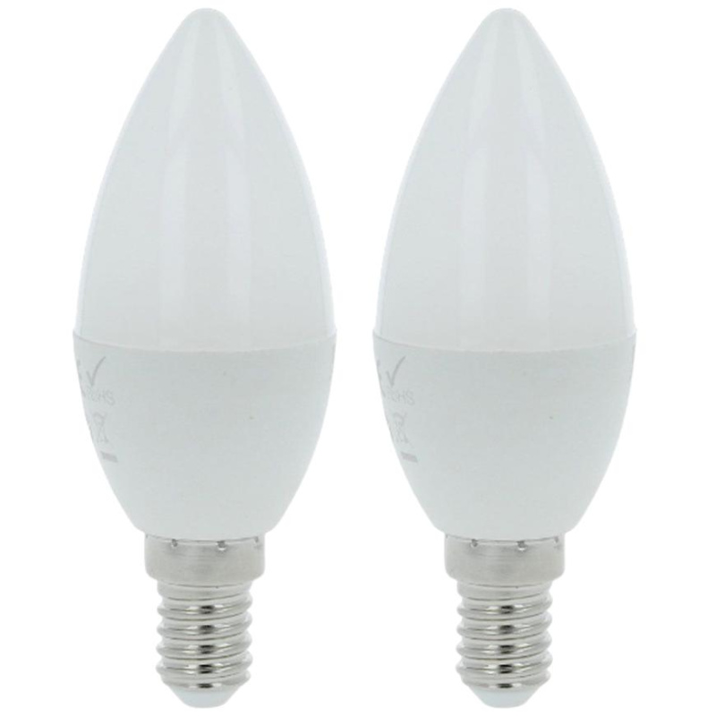 LED žárovka candle svíčka 5W E14 3000K 450LM, 2 pack