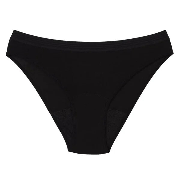 Snuggs Brief Tencel Lyocell Heavy Black menstruační kalhotky velikost S 1 ks