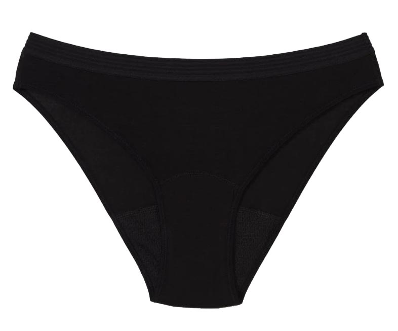 Snuggs Brief Tencel Lyocell Heavy Black menstruační kalhotky velikost M 1 ks