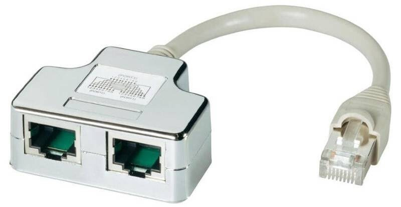 DATACOM "Y" adaptér STP CAT5E PC / PC+TEL