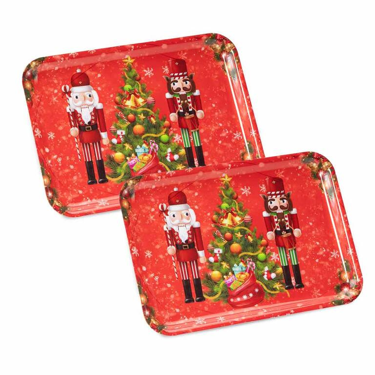 Sada melaminových táců LOUSKÁČEK 36 x 26 cm 2 ks