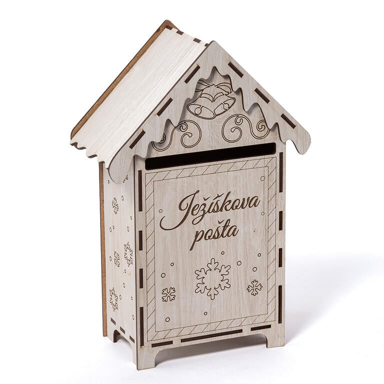 Dřevěná schránka na dopisy JEŽÍŠKOVA POŠTA