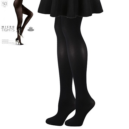 MICRO tights 50 DEN mikrovláknové jemné punčochové kalhoty Lady B černá XXL
