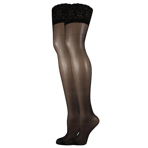 LADY hold-ups 20 DEN samodržící punčochy Lady B černá M