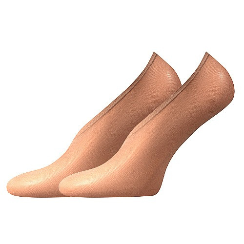 NYLON STEP 20 DEN punčochové ťapky Lady B - 12 párů UNI béžová