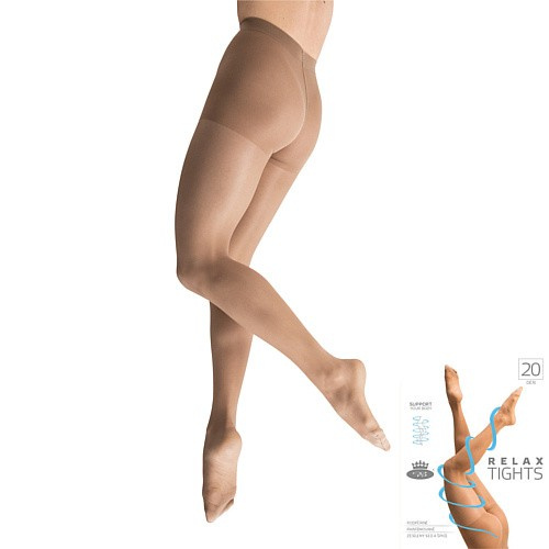 RELAX tights 20 DEN kompresní punčochové kalhoty Lady B béžová M