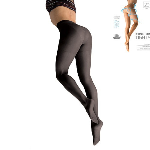 PUSH UP tights 20 DEN kompresní punčochové kalhoty Lady B černá XL