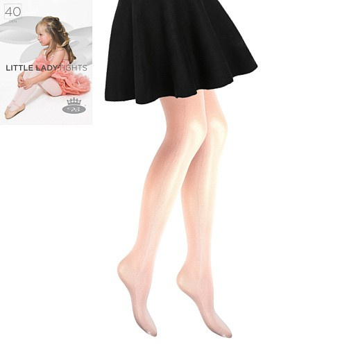 LITTLE LADY tights 40 DEN punčochové kalhoty Lady B bílá 110-116