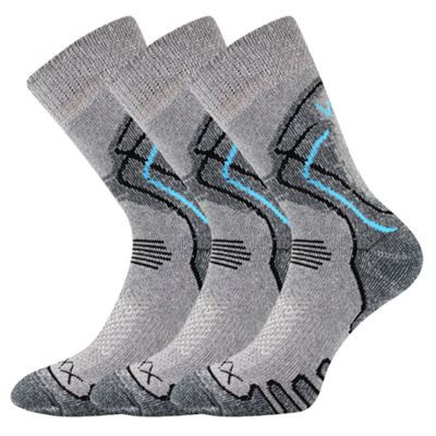 3PACK ponožky VoXX trekingové šedé (Limit) S