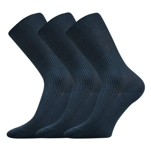 ZDRAVAN zdravotní 100% bavlněné ponožky Lonka 35-37 tm. modrá