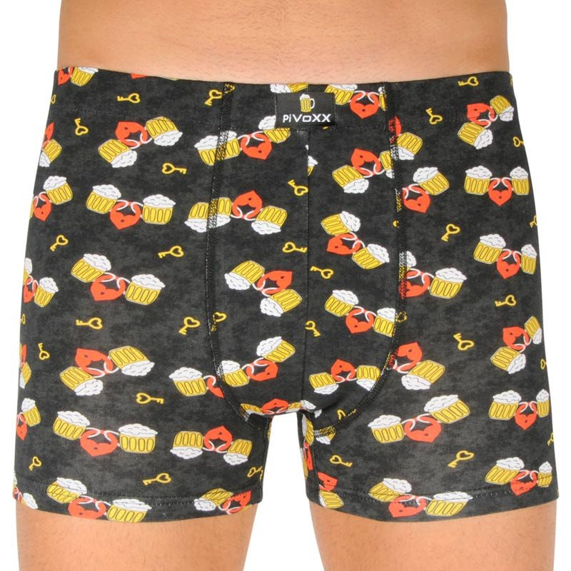 KEVIN IMAGE pánské pivní elastické boxerky - LOVE M
