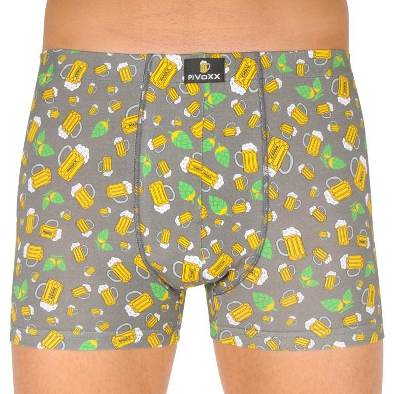 Pánské boxerky VoXX vícebarevné (Kevin-pivo/malé šedé) M, trenky / trenýrky