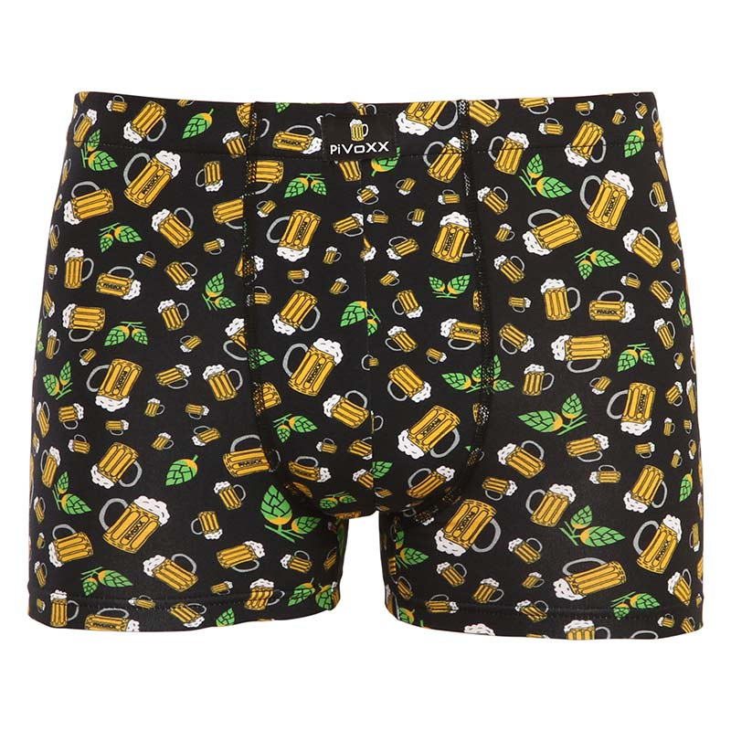 Pánské boxerky VoXX vícebarevné (Kevin-pivo/malé černé) XXL, trenky / trenýrky