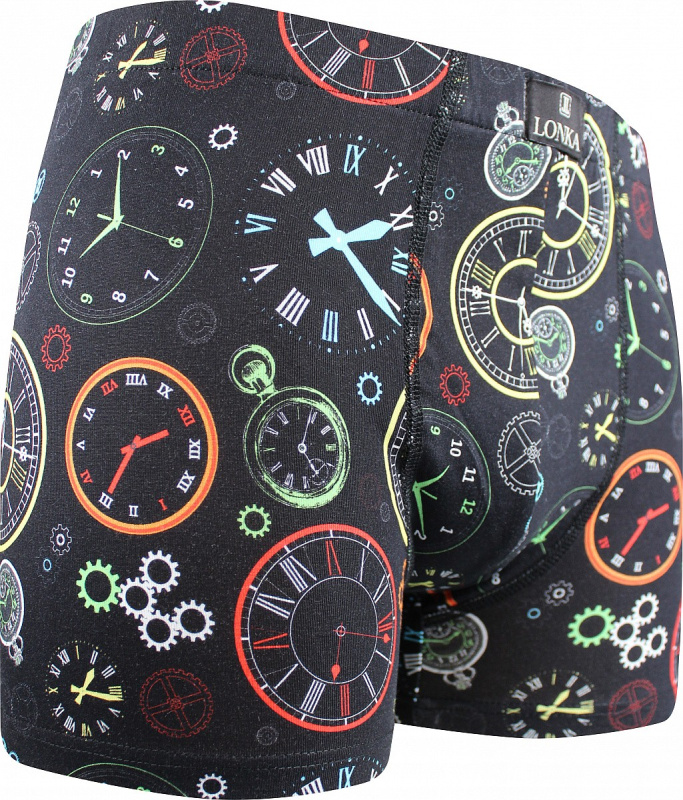 KEVIN IMAGE pánské elastické boxerky - HODINY XXL