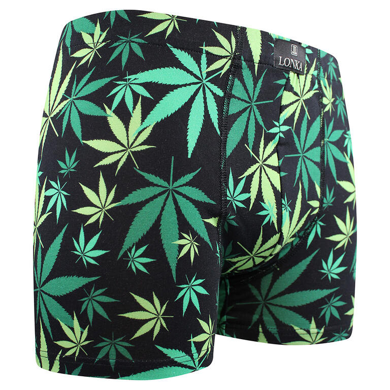 KEVIN IMAGE pánské elastické boxerky - CANNABIS XXL