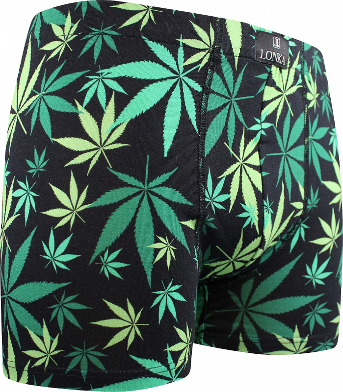 KEVIN IMAGE pánské elastické boxerky - CANNABIS XXL
