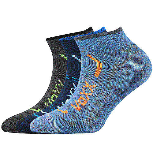 REXÍK 01 dětské sportovní kotníčkové ponožky VoXX 30-34 mix - CHLAPEC